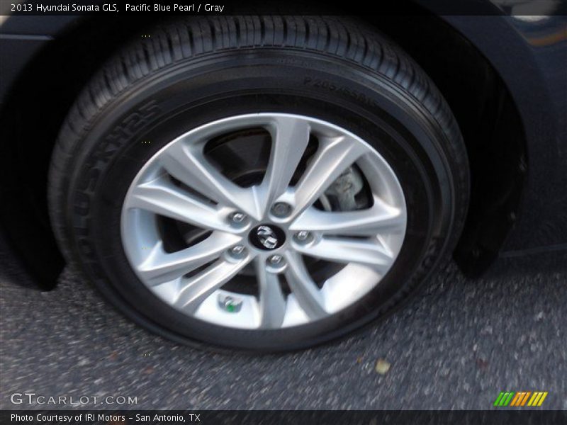 Pacific Blue Pearl / Gray 2013 Hyundai Sonata GLS