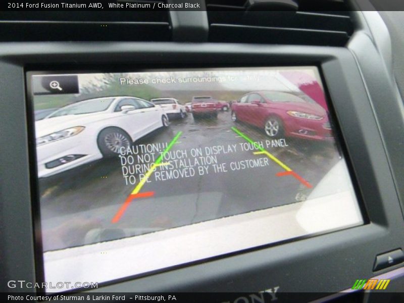 White Platinum / Charcoal Black 2014 Ford Fusion Titanium AWD