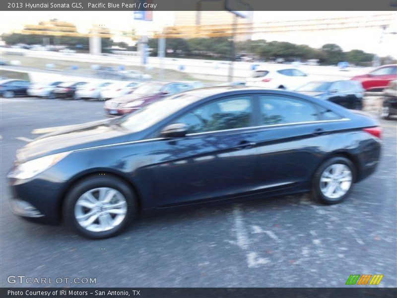 Pacific Blue Pearl / Gray 2013 Hyundai Sonata GLS