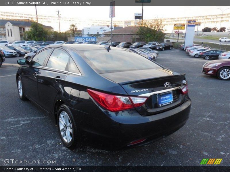 Pacific Blue Pearl / Gray 2013 Hyundai Sonata GLS