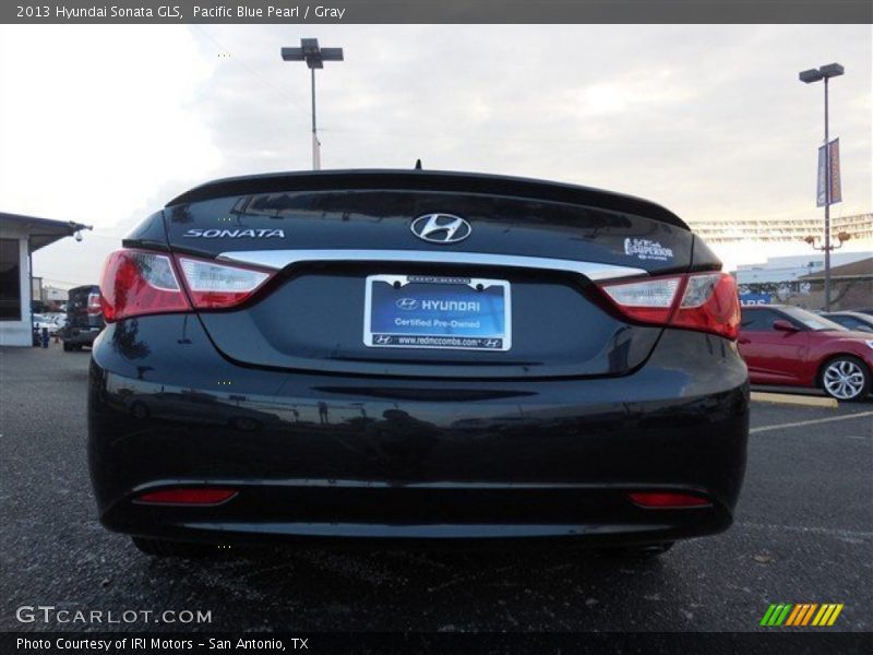 Pacific Blue Pearl / Gray 2013 Hyundai Sonata GLS