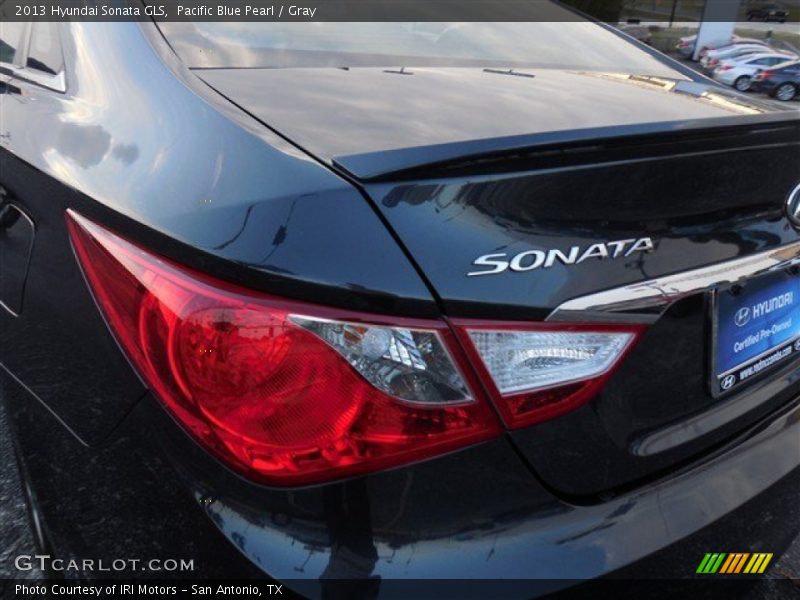 Pacific Blue Pearl / Gray 2013 Hyundai Sonata GLS
