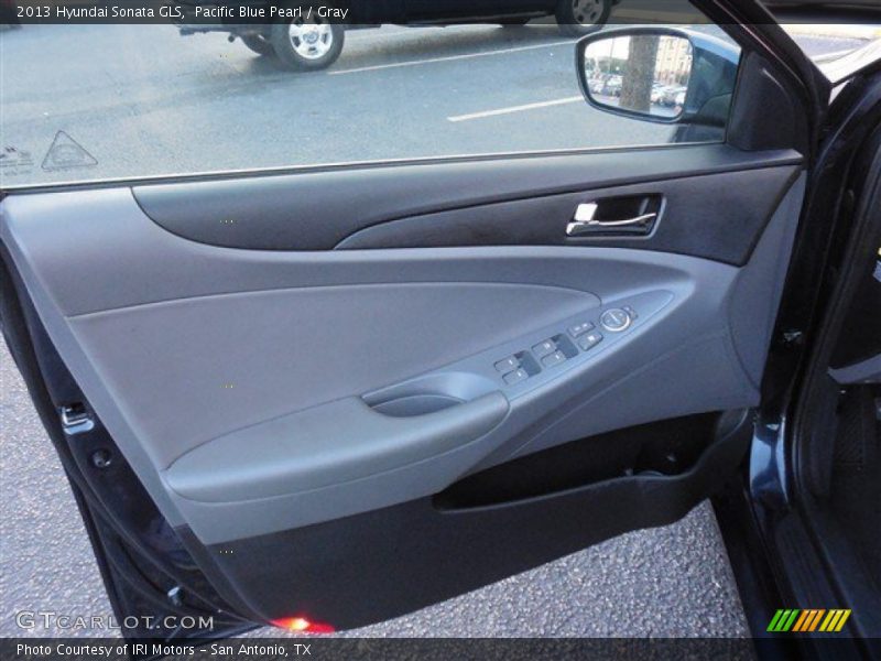 Pacific Blue Pearl / Gray 2013 Hyundai Sonata GLS