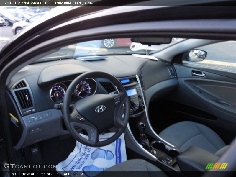 Pacific Blue Pearl / Gray 2013 Hyundai Sonata GLS