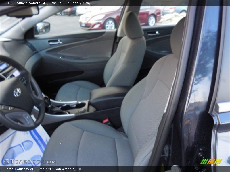 Pacific Blue Pearl / Gray 2013 Hyundai Sonata GLS