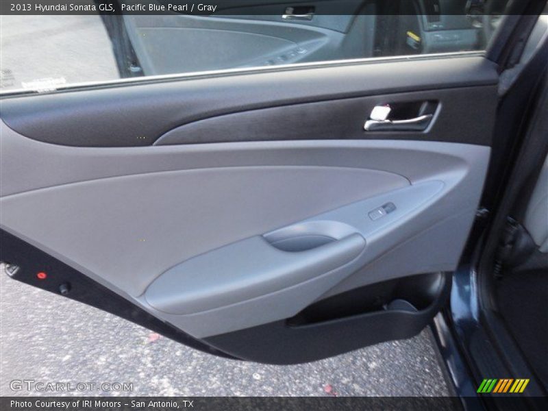 Pacific Blue Pearl / Gray 2013 Hyundai Sonata GLS