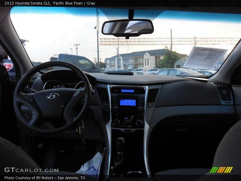 Pacific Blue Pearl / Gray 2013 Hyundai Sonata GLS