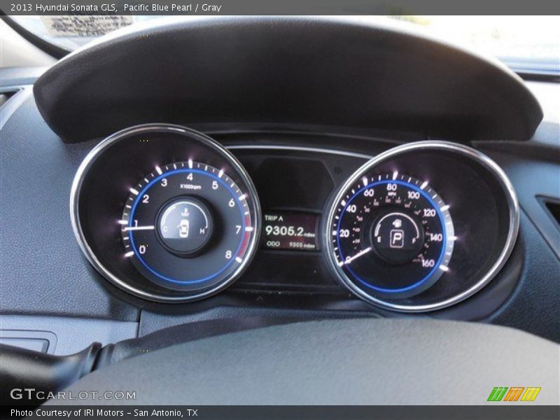 Pacific Blue Pearl / Gray 2013 Hyundai Sonata GLS