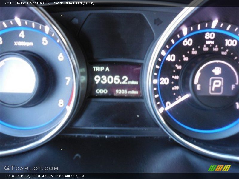 Pacific Blue Pearl / Gray 2013 Hyundai Sonata GLS