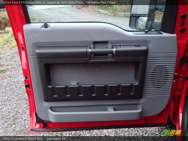Vermillion Red / Steel 2014 Ford F250 Super Duty XL SuperCab 4x4 Utility Truck