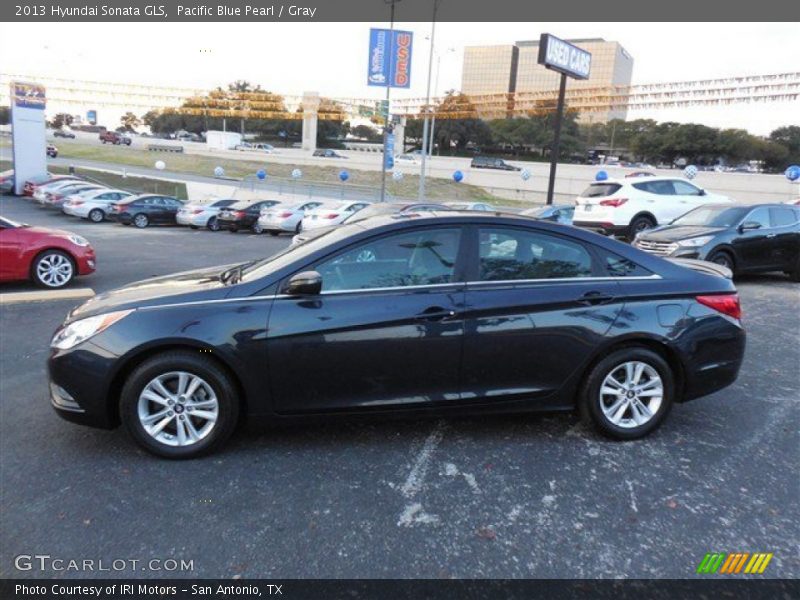 Pacific Blue Pearl / Gray 2013 Hyundai Sonata GLS
