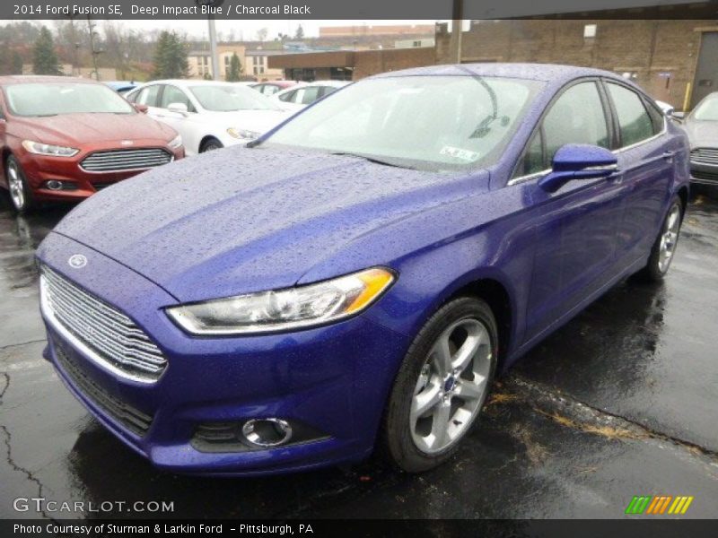Deep Impact Blue / Charcoal Black 2014 Ford Fusion SE