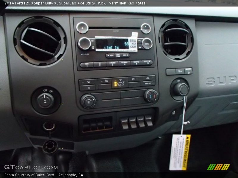 Vermillion Red / Steel 2014 Ford F250 Super Duty XL SuperCab 4x4 Utility Truck