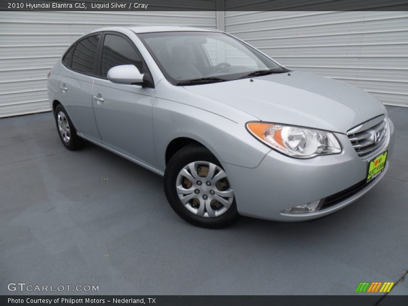 Liquid Silver / Gray 2010 Hyundai Elantra GLS