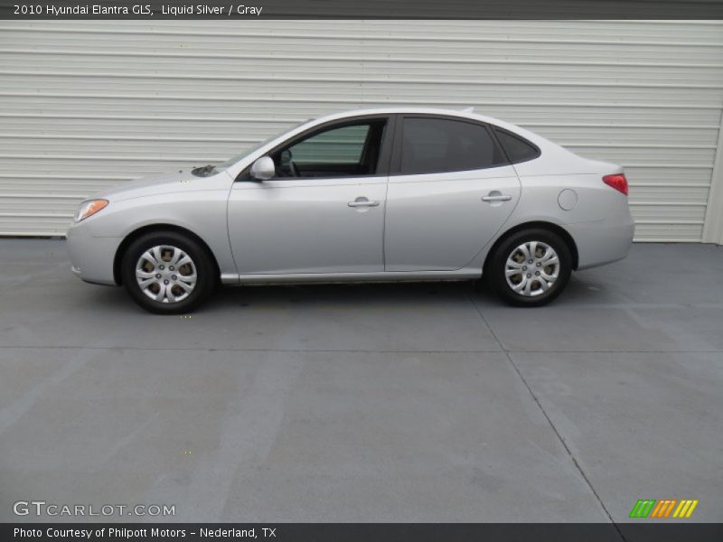 Liquid Silver / Gray 2010 Hyundai Elantra GLS