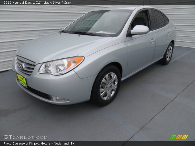 Liquid Silver / Gray 2010 Hyundai Elantra GLS