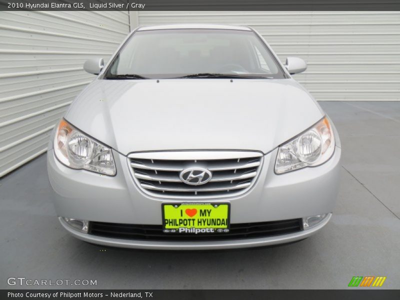 Liquid Silver / Gray 2010 Hyundai Elantra GLS