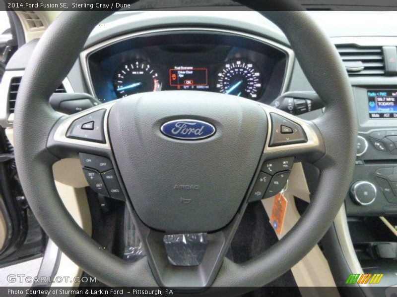 Sterling Gray / Dune 2014 Ford Fusion SE