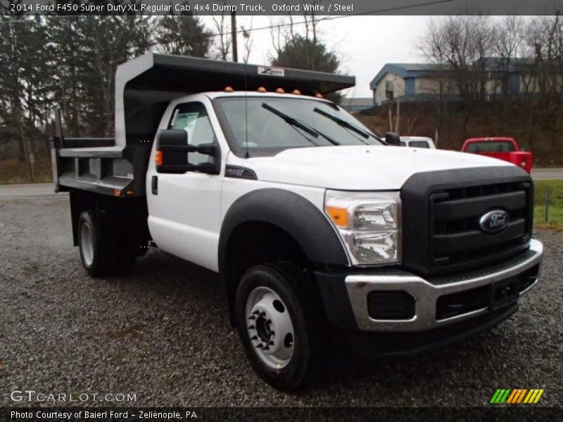 Front 3/4 View of 2014 F450 Super Duty XL Regular Cab 4x4 Dump Truck