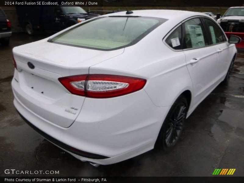 Oxford White / Dune 2014 Ford Fusion SE EcoBoost