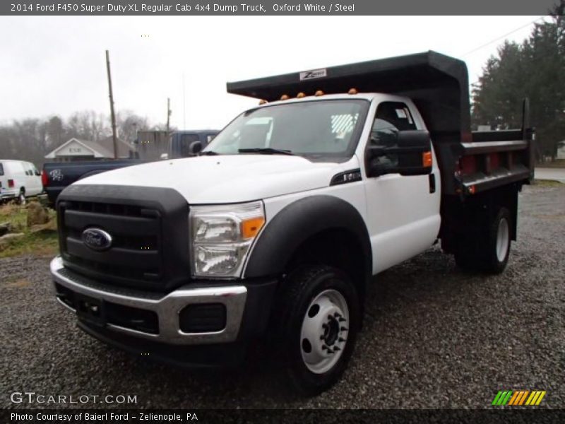 Oxford White / Steel 2014 Ford F450 Super Duty XL Regular Cab 4x4 Dump Truck
