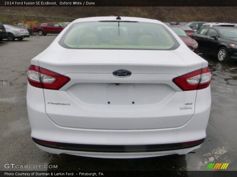 Oxford White / Dune 2014 Ford Fusion SE EcoBoost