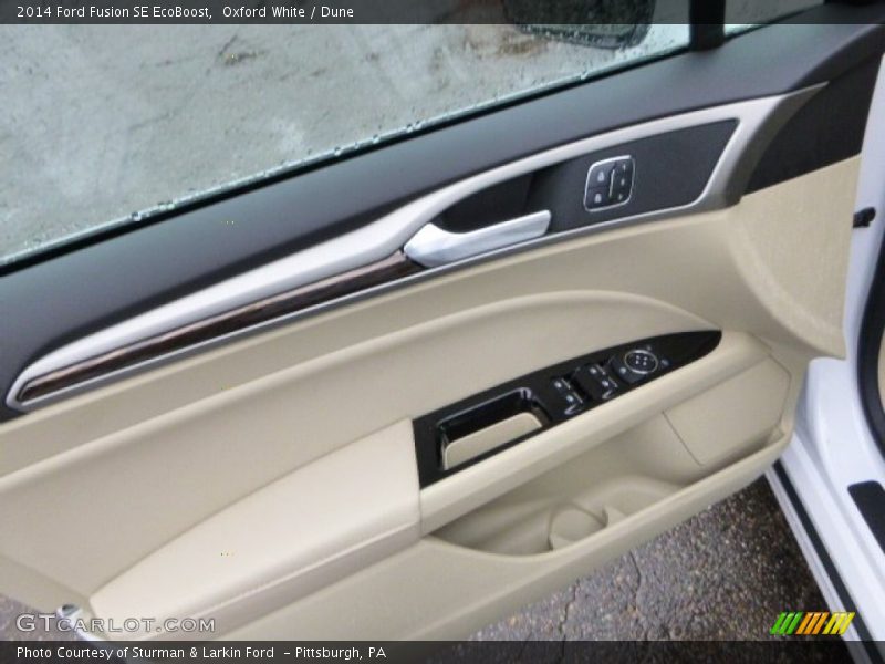 Oxford White / Dune 2014 Ford Fusion SE EcoBoost