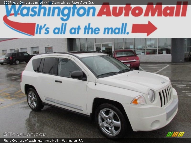 Stone White / Pastel Slate Gray 2007 Jeep Compass Limited 4x4
