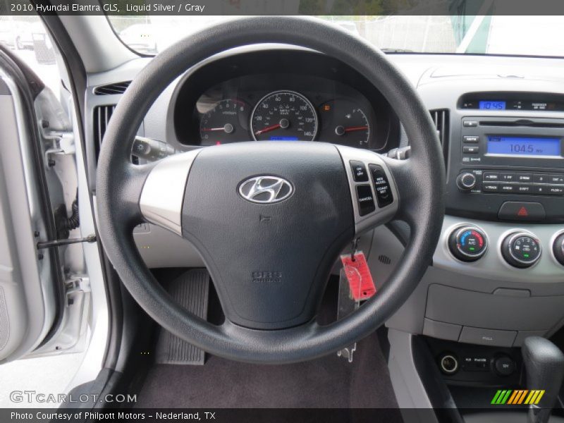 Liquid Silver / Gray 2010 Hyundai Elantra GLS