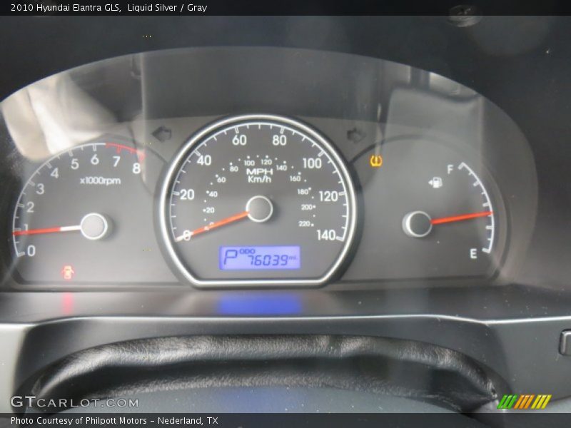 Liquid Silver / Gray 2010 Hyundai Elantra GLS