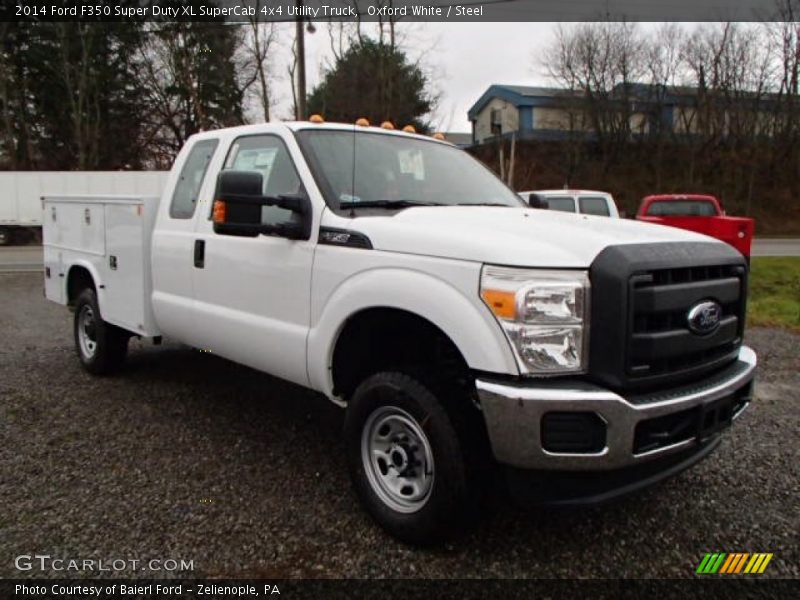 Front 3/4 View of 2014 F350 Super Duty XL SuperCab 4x4 Utility Truck