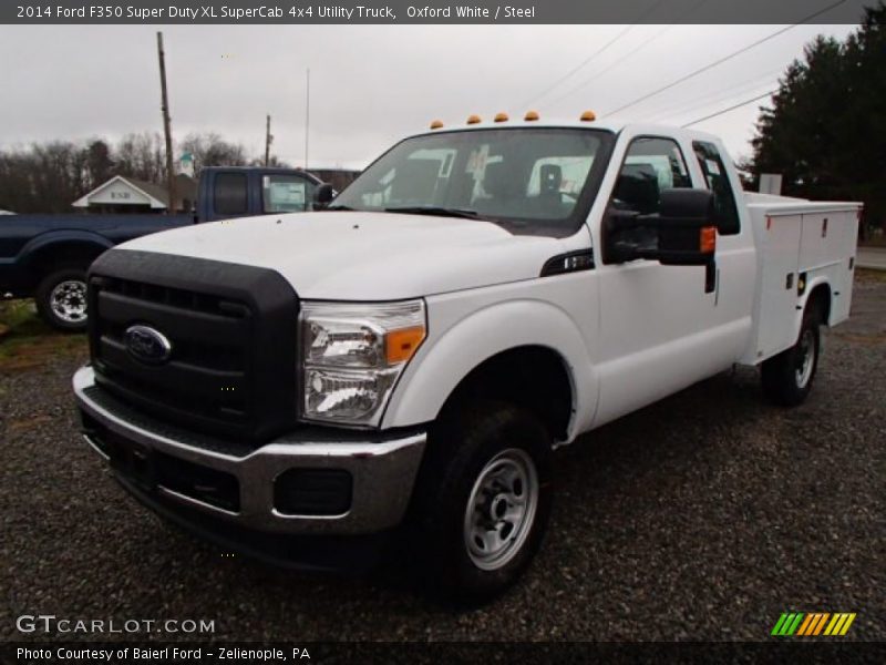 Oxford White / Steel 2014 Ford F350 Super Duty XL SuperCab 4x4 Utility Truck