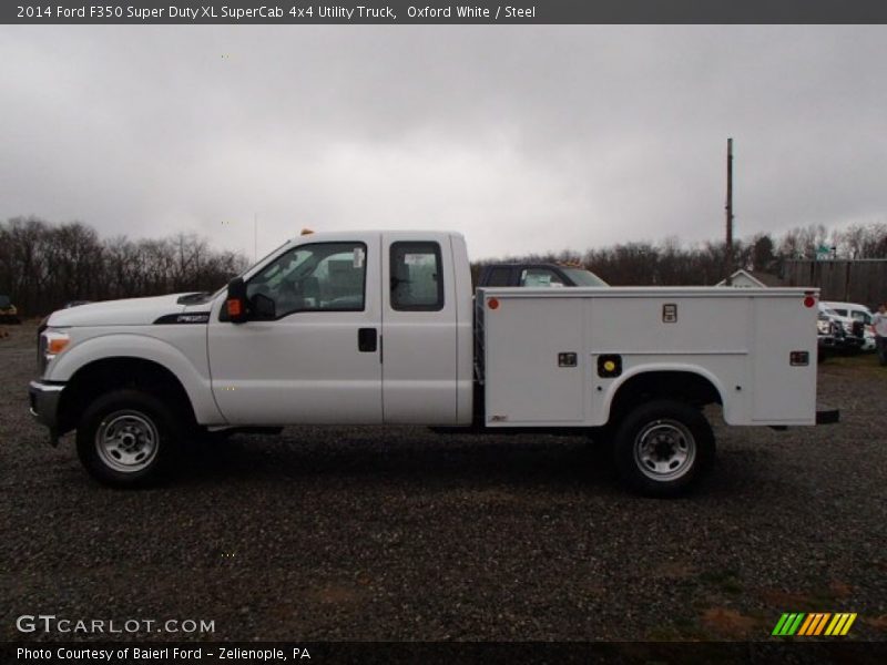Oxford White / Steel 2014 Ford F350 Super Duty XL SuperCab 4x4 Utility Truck
