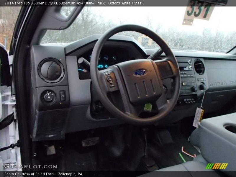 Oxford White / Steel 2014 Ford F350 Super Duty XL SuperCab 4x4 Utility Truck