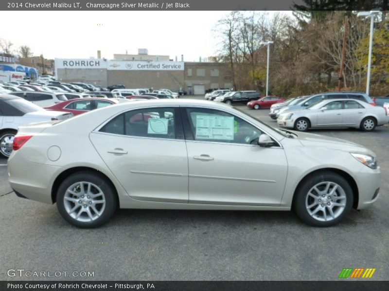 Champagne Silver Metallic / Jet Black 2014 Chevrolet Malibu LT