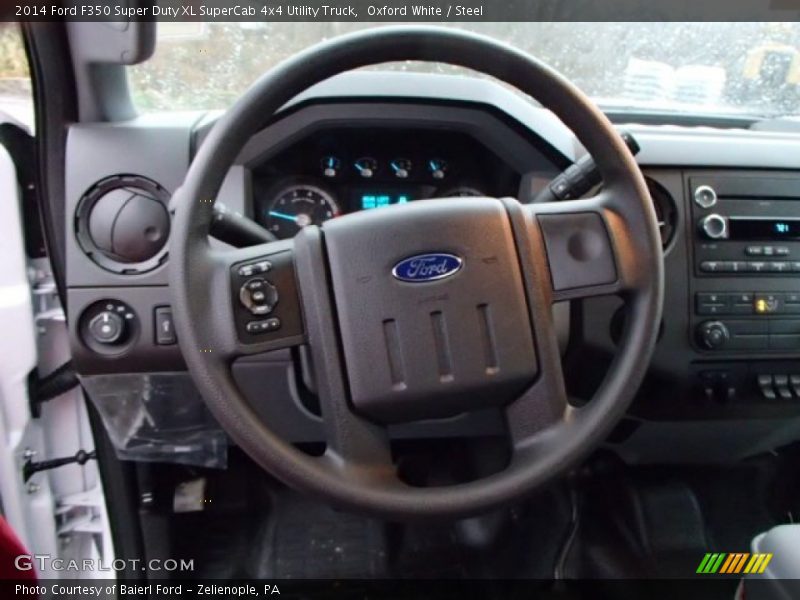 Oxford White / Steel 2014 Ford F350 Super Duty XL SuperCab 4x4 Utility Truck