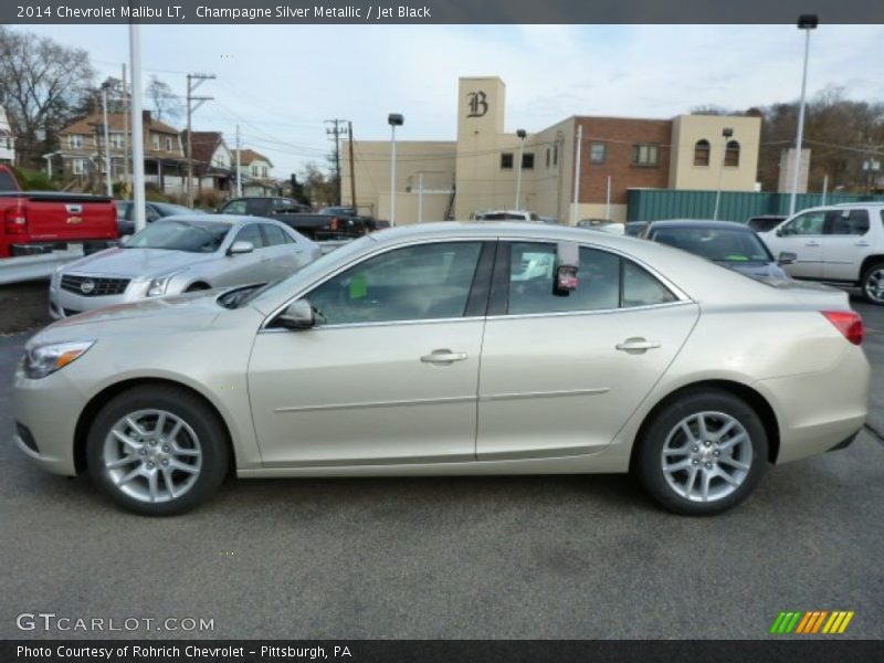 Champagne Silver Metallic / Jet Black 2014 Chevrolet Malibu LT