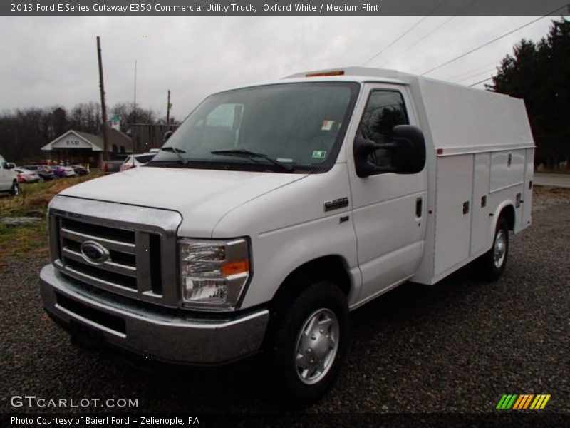 Oxford White / Medium Flint 2013 Ford E Series Cutaway E350 Commercial Utility Truck