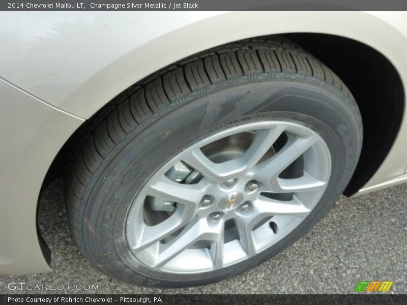 Champagne Silver Metallic / Jet Black 2014 Chevrolet Malibu LT