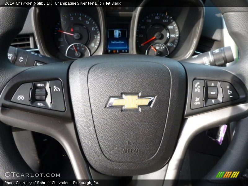 Champagne Silver Metallic / Jet Black 2014 Chevrolet Malibu LT