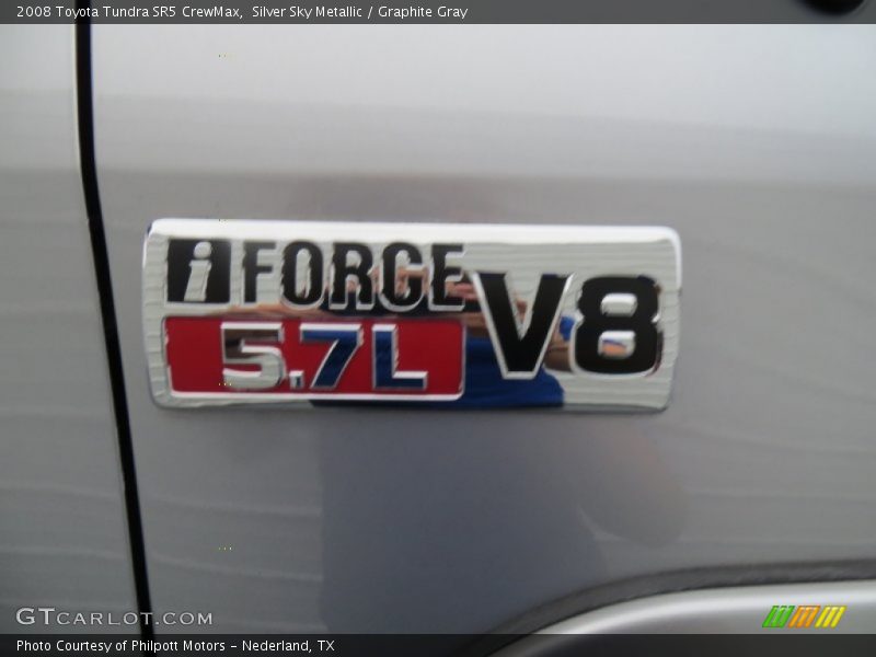 Silver Sky Metallic / Graphite Gray 2008 Toyota Tundra SR5 CrewMax