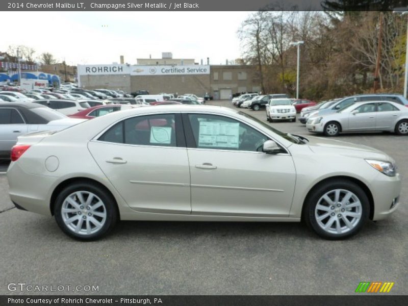 Champagne Silver Metallic / Jet Black 2014 Chevrolet Malibu LT