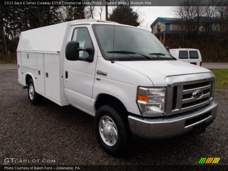 Oxford White / Medium Flint 2013 Ford E Series Cutaway E350 Commercial Utility Truck