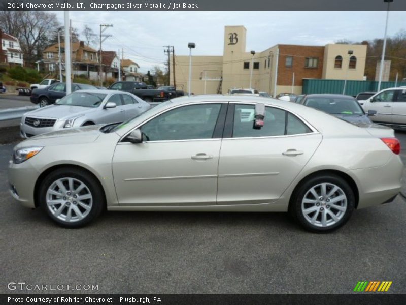 Champagne Silver Metallic / Jet Black 2014 Chevrolet Malibu LT