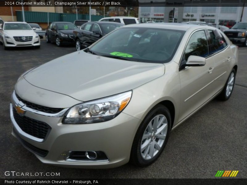 Champagne Silver Metallic / Jet Black 2014 Chevrolet Malibu LT