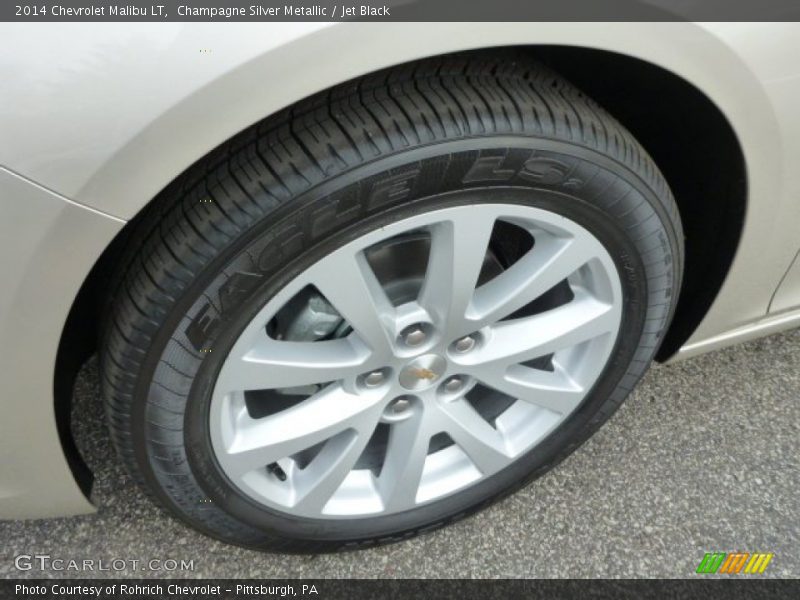 Champagne Silver Metallic / Jet Black 2014 Chevrolet Malibu LT