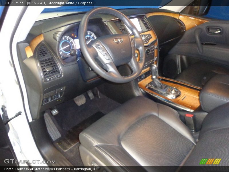 Moonlight White / Graphite 2012 Infiniti QX 56 4WD