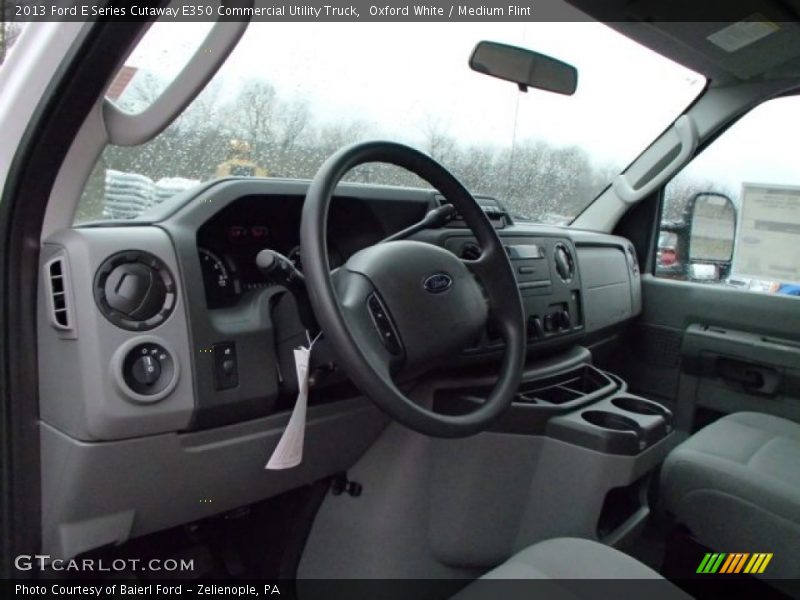 Oxford White / Medium Flint 2013 Ford E Series Cutaway E350 Commercial Utility Truck