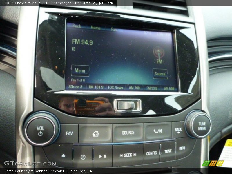 Champagne Silver Metallic / Jet Black 2014 Chevrolet Malibu LT