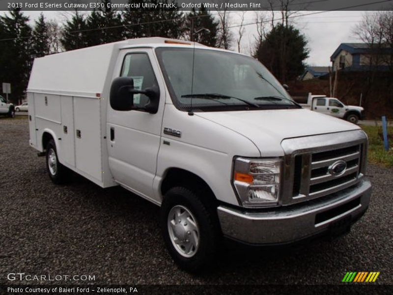 Oxford White / Medium Flint 2013 Ford E Series Cutaway E350 Commercial Utility Truck
